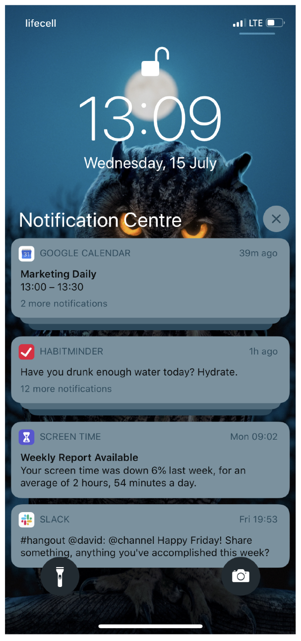 notification center