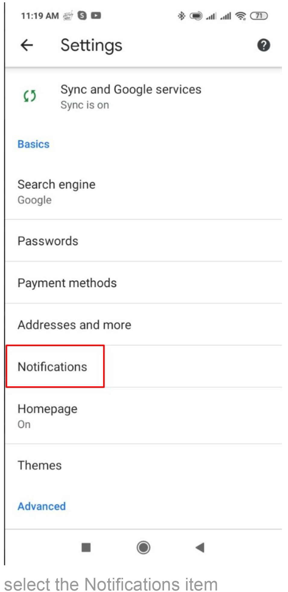 notification item 